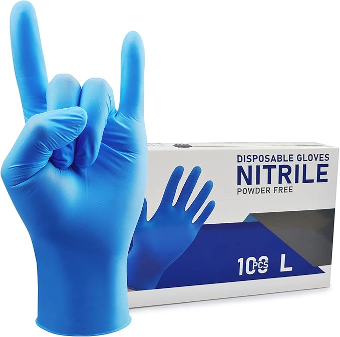Wostar Nitrile Disposable Gloves 4Mil Powder